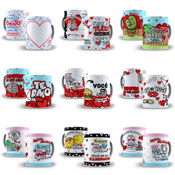 Arquivo JPG: Arte Personalizada para Caneca de Namorados - Imagem 5