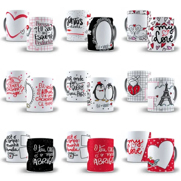 Arquivo JPG: Arte Personalizada para Caneca de Namorados - Imagem 2