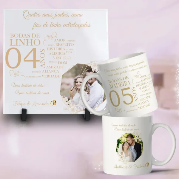 Celebre as Bodas com Canecas Personalizadas - Kit Digital - Imagem 4