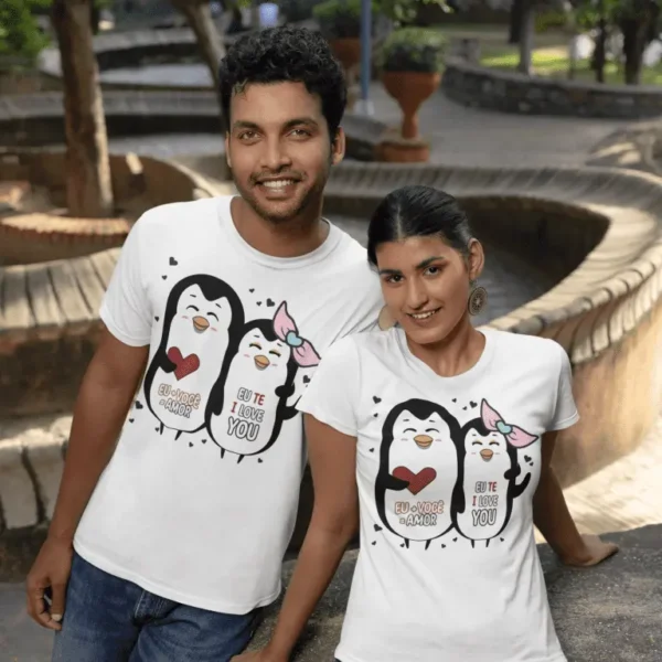 Designs de Pinguins para Caneca, Azulejo e Camisa no Dia dos Namorados - Imagem 10