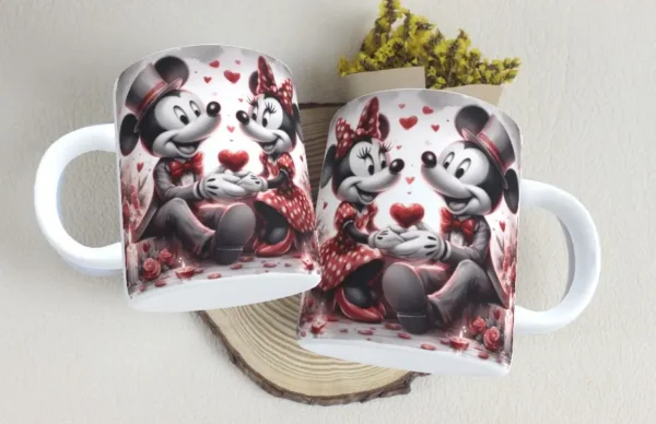Arte Romântica de Caneca Mickey & Minnie - Imagem 6