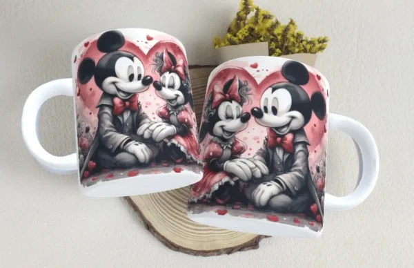 Arte Romântica de Caneca Mickey & Minnie - Imagem 10