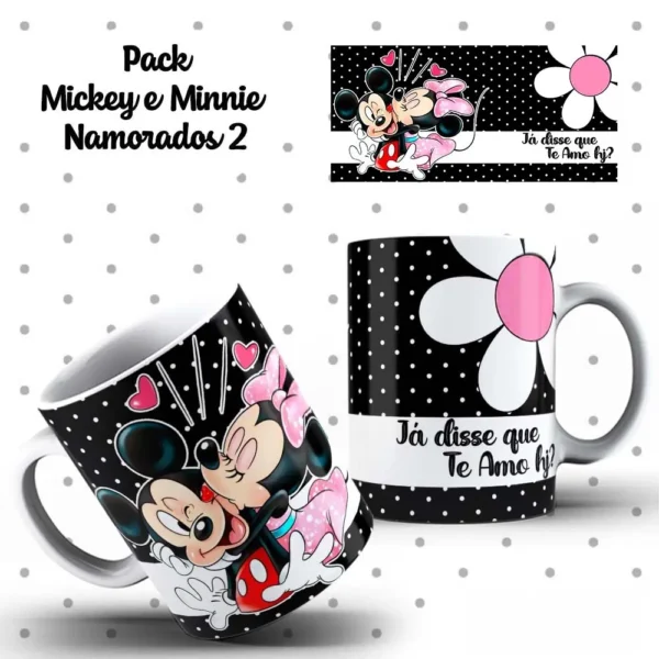 Mickey e Minnie em Canecas Personalizadas para Casais - Imagem 10