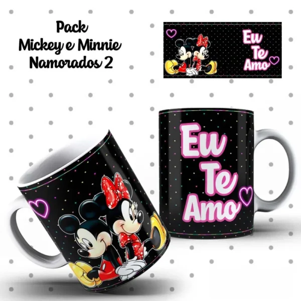 Mickey e Minnie em Canecas Personalizadas para Casais - Imagem 4