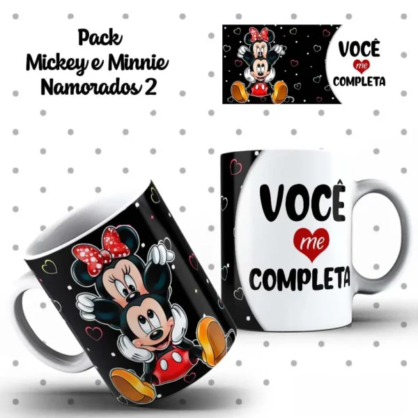 Mickey e Minnie em Canecas Personalizadas para Casais - Imagem 5