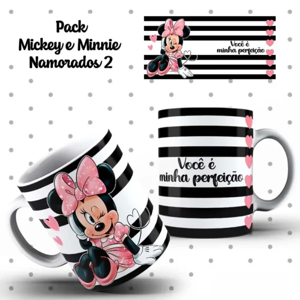 Mickey e Minnie em Canecas Personalizadas para Casais - Imagem 8