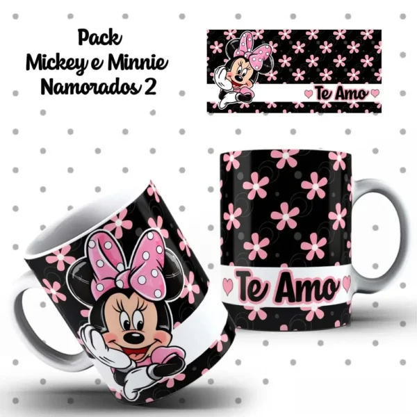 Mickey e Minnie em Canecas Personalizadas para Casais - Imagem 9