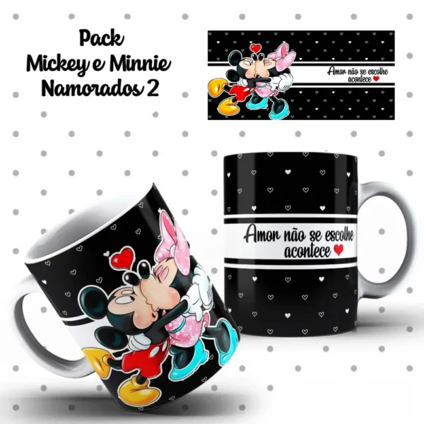 Mickey e Minnie em Canecas Personalizadas para Casais - Imagem 3