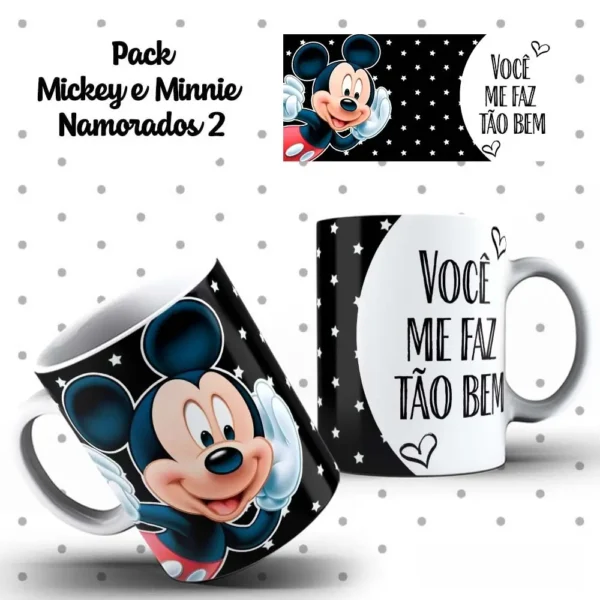Mickey e Minnie em Canecas Personalizadas para Casais - Imagem 6