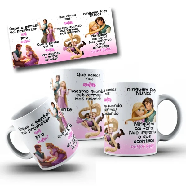 Rapunzel e as Promessas Amorosas - Kit para Caneca Digital - Imagem 2