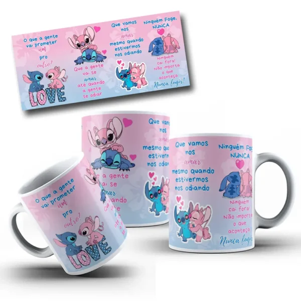 Caneca Promessas com Stitch - Arte Digital em PNG - Imagem 2