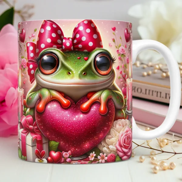 Estampas Criativas para Canecas de Namorados - Pets em 3D - Imagem 3