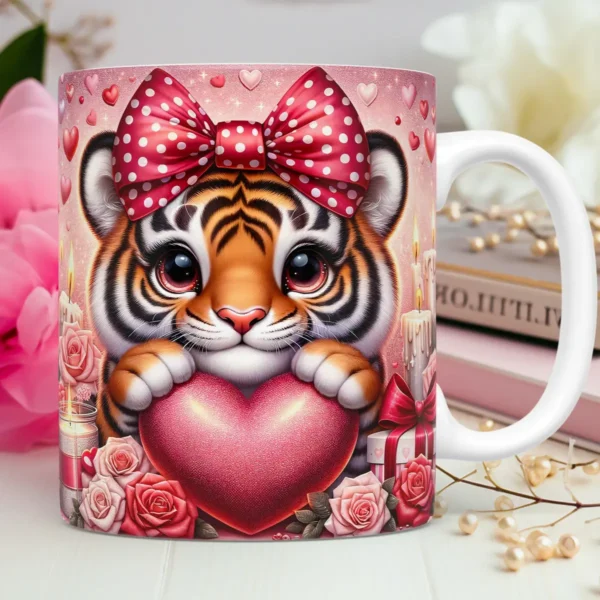 Estampas Criativas para Canecas de Namorados - Pets em 3D - Imagem 9