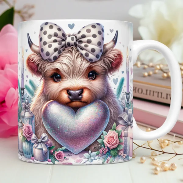 Artes PNG para Sublimação de Canecas - Dia dos Namorados Vaquinhas Love - Imagem 8