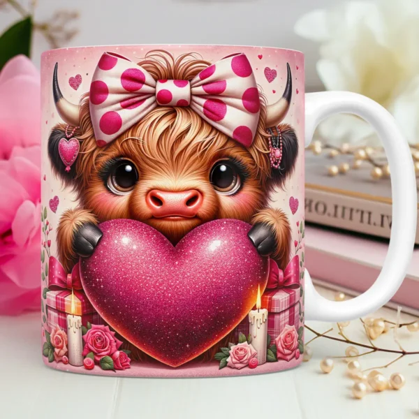 Artes PNG para Sublimação de Canecas - Dia dos Namorados Vaquinhas Love - Imagem 4