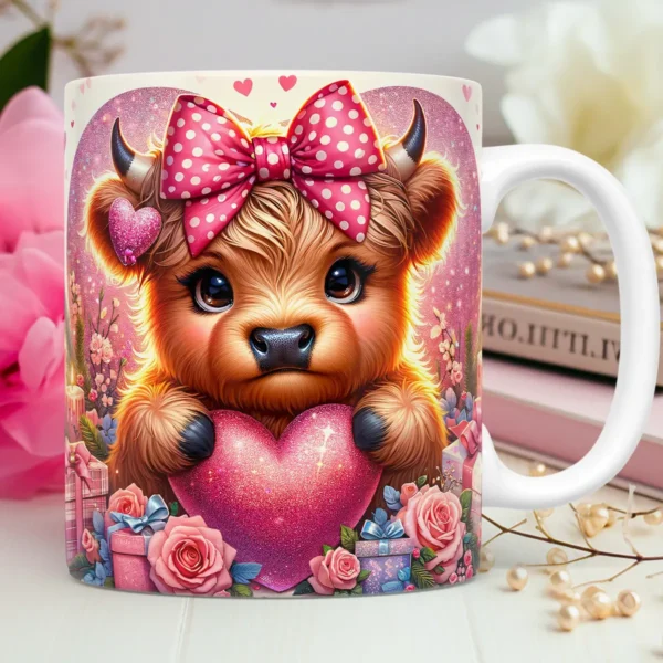 Artes PNG para Sublimação de Canecas - Dia dos Namorados Vaquinhas Love - Imagem 3