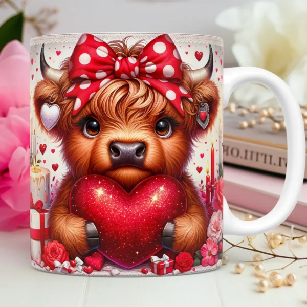 Artes PNG para Sublimação de Canecas - Dia dos Namorados Vaquinhas Love - Imagem 6