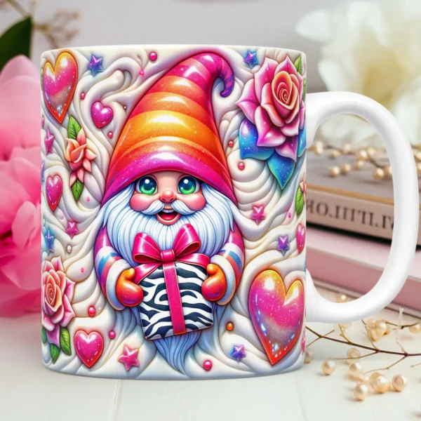 Gnomos Amorosos em 3D - Artes para Personalizar Canecas - Imagem 4