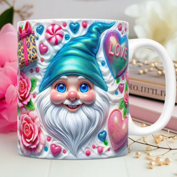 Gnomos Amorosos em 3D - Artes para Personalizar Canecas - Imagem 6
