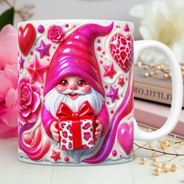 Gnomos Amorosos em 3D - Artes para Personalizar Canecas - Imagem 7