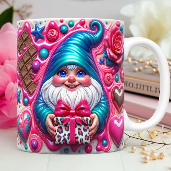 Gnomos Amorosos em 3D - Artes para Personalizar Canecas - Imagem 9