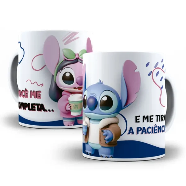 Templates de Sublimação Canecas Dia dos Namorados Stitch - Imagem 6