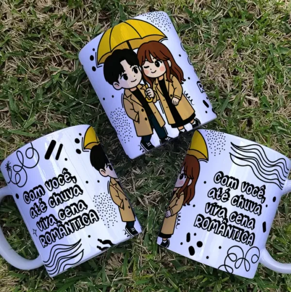 Conjunto de Arte para Sublimação em Canecas - Love Dorama - Imagem 4