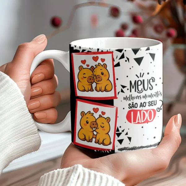 Kit para Sublimação de Canecas - Tema Capivara Amorosa - Imagem 8