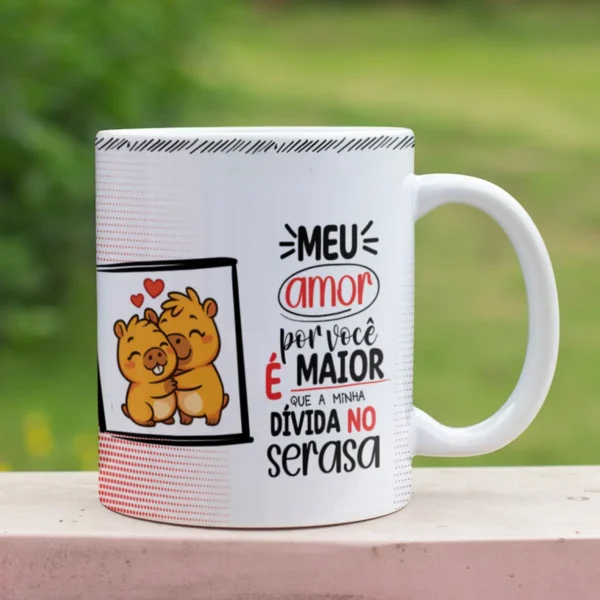 Kit para Sublimação de Canecas - Tema Capivara Amorosa - Imagem 4