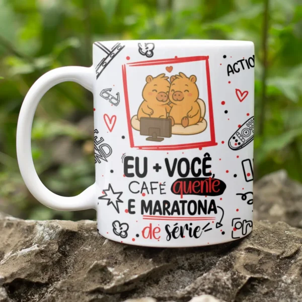 Kit para Sublimação de Canecas - Tema Capivara Amorosa - Imagem 6