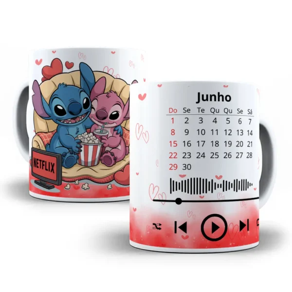 Arquivos PNG Stitch para Sublimação em Canecas Românticas - Imagem 6