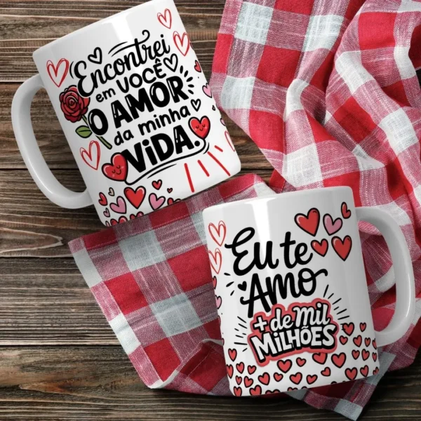 Kit Amor Eterno: 30 Artes para Canecas/Tubolatas em JPG - Imagem 4