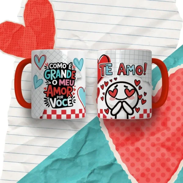 Kit Amor Eterno: 30 Artes para Canecas/Tubolatas em JPG - Imagem 5