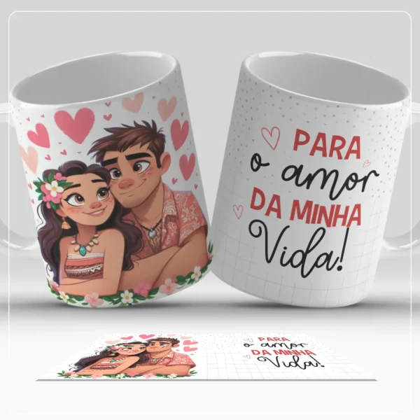 Dia dos Namorados: Artes JPG para Sublimar Canecas de Casal - Imagem 7