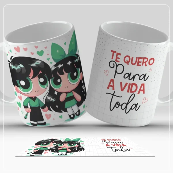 Dia dos Namorados: Artes JPG para Sublimar Canecas de Casal - Imagem 8