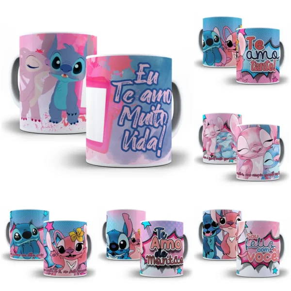 Especial de Dia dos Namorados: 18 Artes Stitch para Canecas - Imagem 7