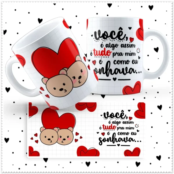 Artes Prontas para Caneca - Ursinho Love, Especial Namorados - Imagem 9