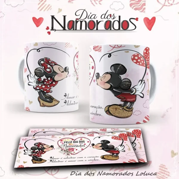 Kit de Sublimação Mickey para Canecas Românticas - Imagem 8