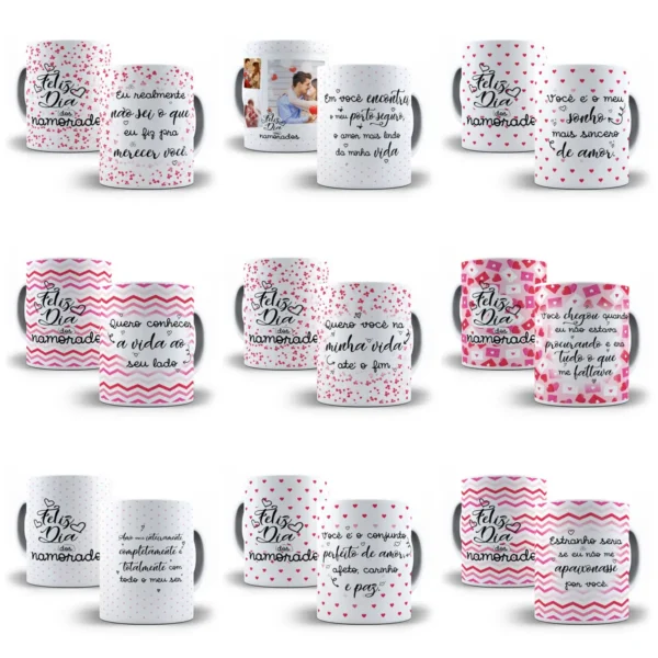 Caneca Love - Kit de Artes para Sublimação Romântica - Imagem 2