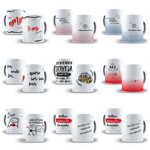 Kit Criativo de Estampas para Canecas de Namorados - Imagem 9
