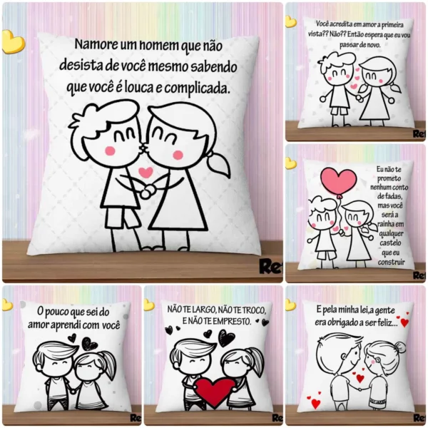 Kit Romântico: Almofadas Personalizadas para Namorados - Imagem 2