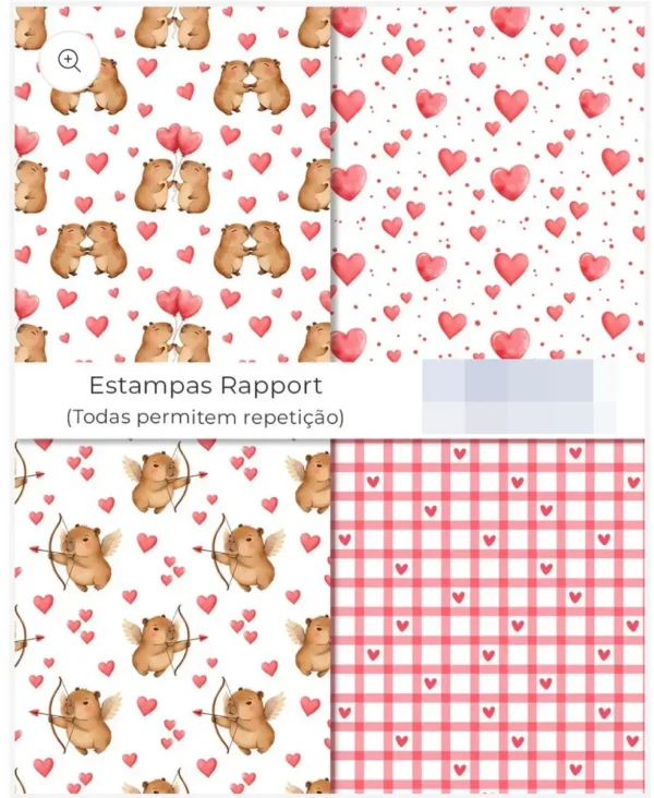Dia dos Namorados com Capivara - Kit PNG Personalizado - Imagem 4
