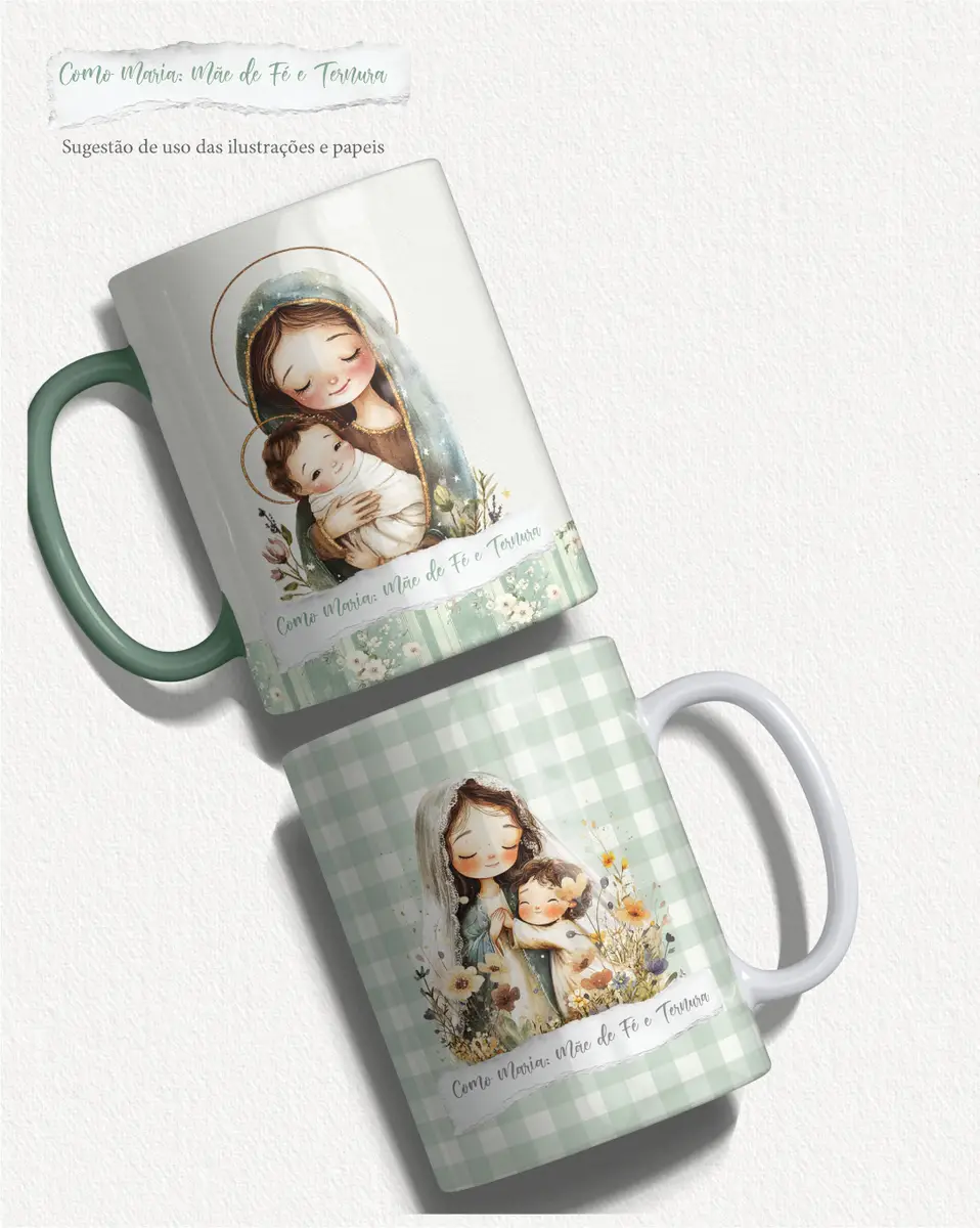 Kit de Arte Maria Mãe de Fé - Tons Aquarelados PNG 5 Kit de Arte Maria Mãe de Fé - Tons Aquarelados PNG - Imagem 5