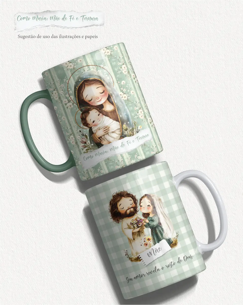 Kit de Arte Maria Mãe de Fé - Tons Aquarelados PNG 6 Kit de Arte Maria Mãe de Fé - Tons Aquarelados PNG - Imagem 6