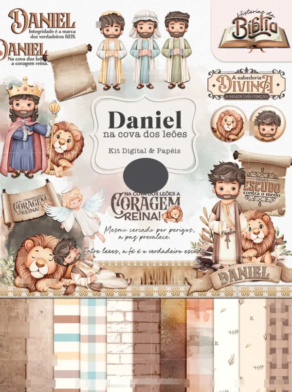 Kit para Sublimação: Daniel, Jonas, Moisés, Heróis Bíblicos - Imagem 2