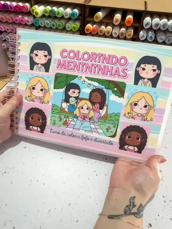 Kit de Colorir Meninescas para Download em PDF - Imagem 5