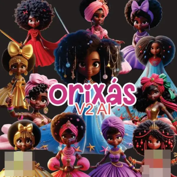 Kit Completo de Orixás em 3D para Personalização PNG - Imagem 2