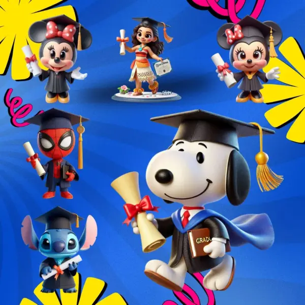 Kit Completo de Personagens Formandos em PNG para Design - Imagem 3