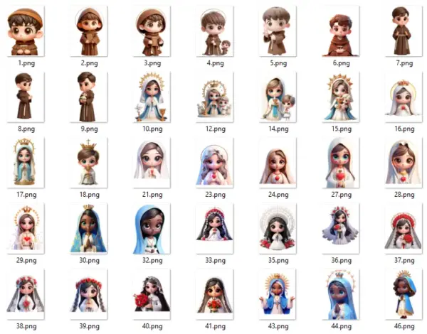 Kit de Santinhos em 3D PNG para Criativos em Papelaria - Imagem 2