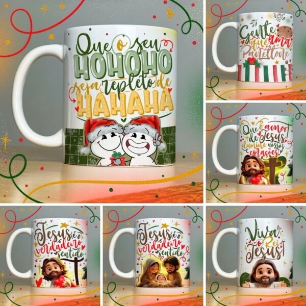 40 Artes Caneca Natalinas Elementos Ilustracoes E Frases 10